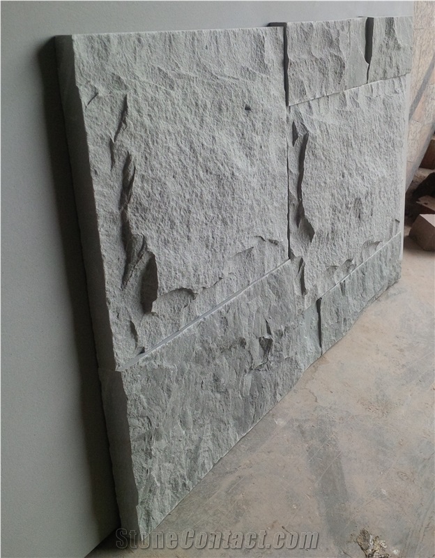 Sky Grey Sandstone Splitface Wall Tiles, Walling Tiles