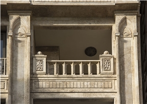 Florence Travertine Carved Railings and Balustrades