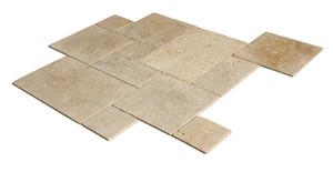 Cream Travertine Opus Pattern