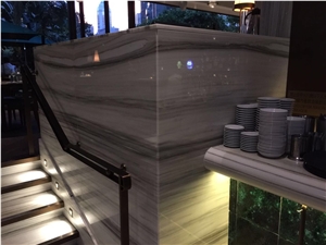 Calacatta Cremo, Bianco Lasa Striato White Marble Tabletops,Reception