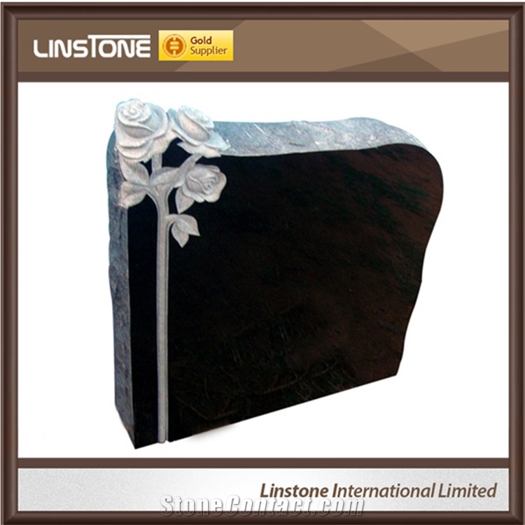 Absolute Black Granite Headstones for Tombstone