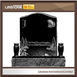 Tombstone Headstones with Vases for Graves
