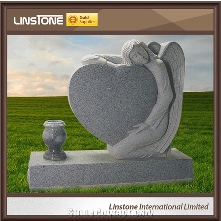 Tombstone Headstones with Vases for Graves