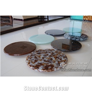 Techno Glass/Decorative Mixed Green Onyx Laminated Glass Jade Glass Bathroom Countertops/Bathroom Vanity Tops