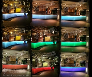 Techno Glass/ Jade Translucent Glass for Reception Tops/Display Desk/Tabletops