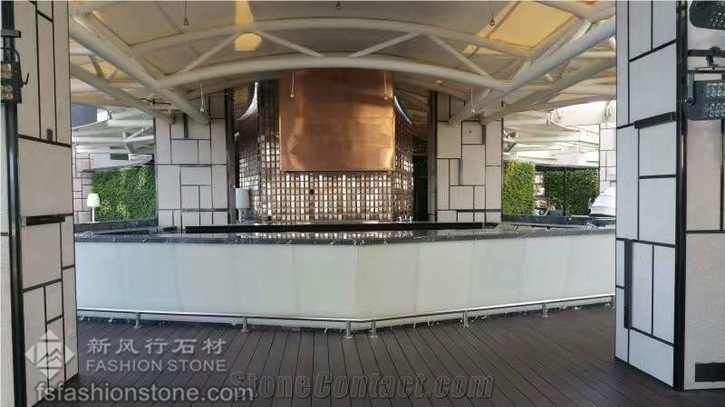 Techno Glass/ Jade Translucent Glass for Reception Tops/Display Desk/Tabletops