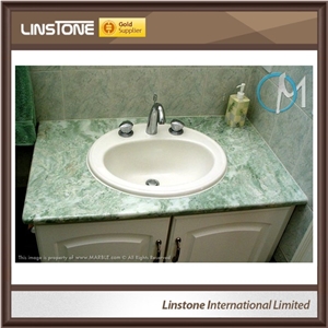 Beautiful Light Green Onyx Bathroom Vanity Top for Sale