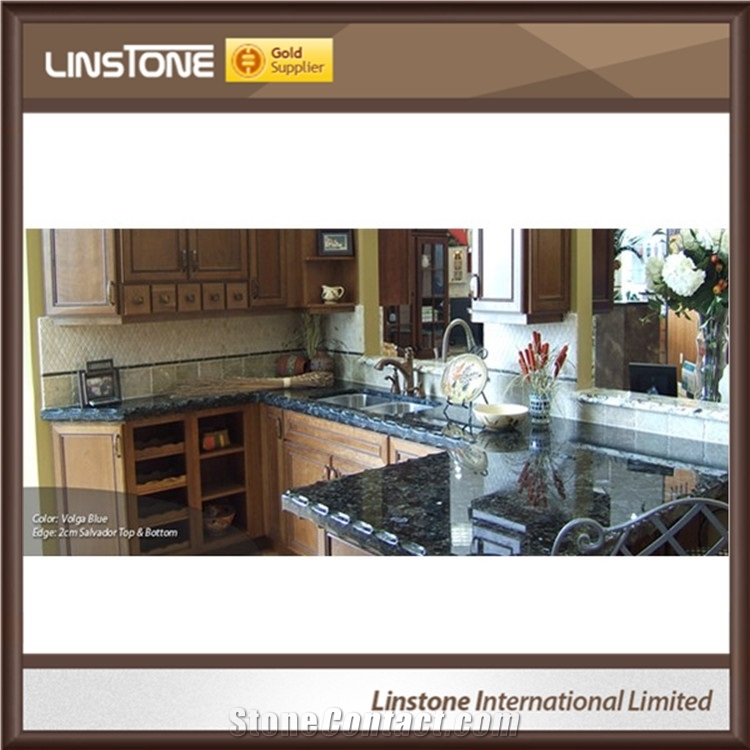 Solid Surface Volga Bule Granite Kitchen Countertop