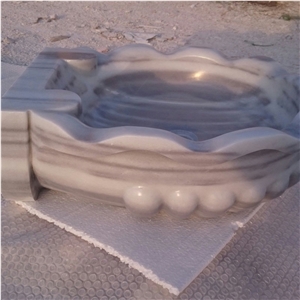 Brown Sinks Made by Natural Stone, Scabos Travertine Basins