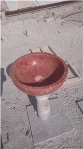 Brown Sinks Made by Natural Stone, Scabos Travertine Basins