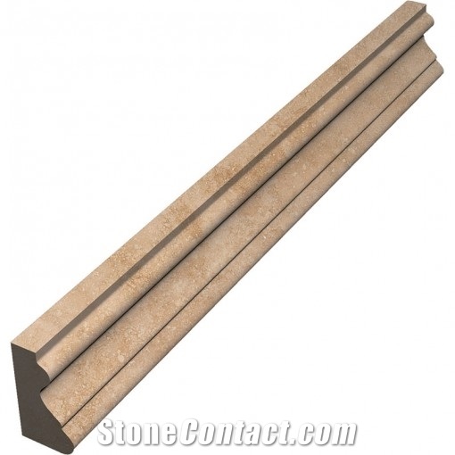 Classic Travertine Moulding, Beige Travertine Border Lines