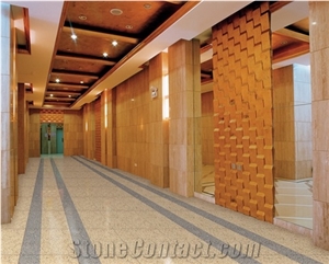 Almond Brown Color Quartz Stone Floor and Wall Surfaces for Residential and Commercial Use with High Compression Strength Made from Guangdong China Custom Size