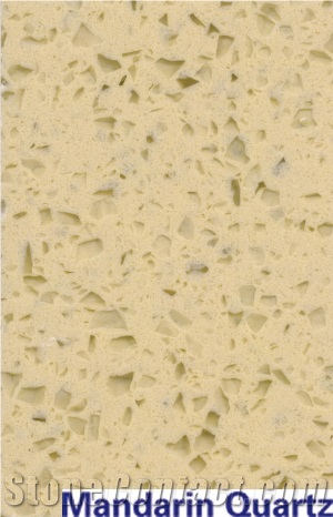 Almond Sparkling Crystal Quartz Surfaces for Kitchen Tops Island Tops Countertops Polished with 20mm 25mm 30mm Thickness Available Cut to Size from Yunfu Guangdong