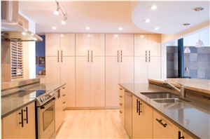 Light Grey Limestone Looks Quartz Stone Surface Kitchen Tops Countertops Island Tops for Residential and Commercial Applications