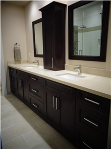 Snow White Quartz Stone Surfaces Bathroom Vanity Tops Countertops in High Quality with 2cm 3cm Thickness and Manufacturered from Guangdong Snow White Quartz Stone Surfaces Bathroom Vanity Tops Countertops in High Quality with 2cm 3cm Thickness and Manufacturered from Guangdong