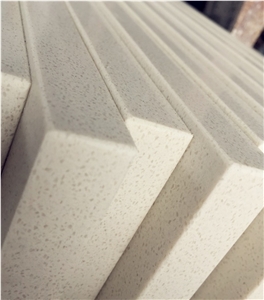 Snow White Quartz Stone Surfaces Bathroom Vanity Tops Countertops in High Quality with 2cm 3cm Thickness and Manufacturered from Guangdong