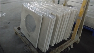 Sparkle White Crystal Bathroom Countertops Vanity Top Surfaces from China Cut to Size No Radiation