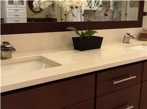 White Bathroom Quartz Stone Surface Vanity Tops for Residential and Commercial Buildings Cut to Size from Guangdong China White Bathroom Quartz Stone Surface Vanity Tops for Residential and Commercial Buildings Cut to Size from Guangdong China