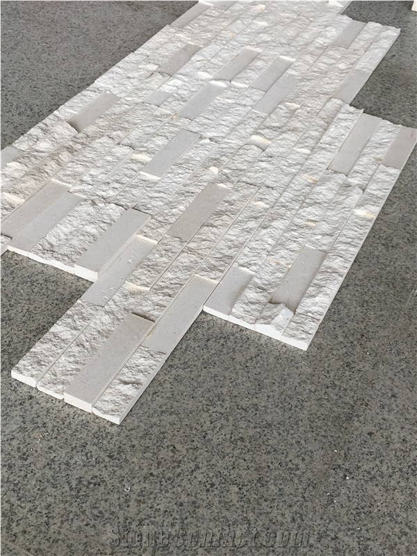 Factory New Design White Marble Natural Stone for Wall Cladding/Ledger Stone