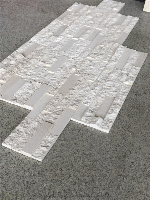 Factory New Design White Marble Natural Stone for Wall Cladding/Ledger Stone