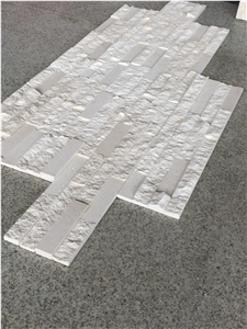 Factory New Design White Marble Natural Stone for Wall Cladding/Ledger Stone