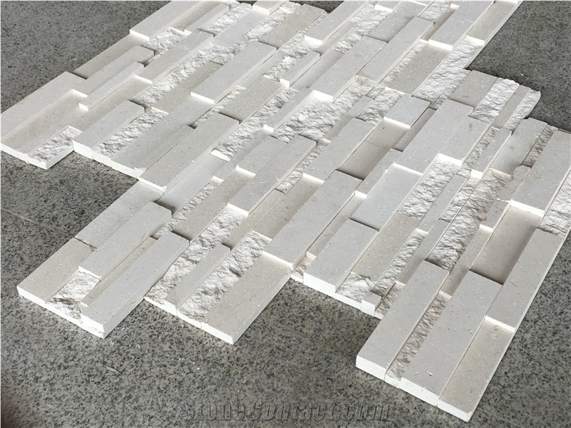 Factory New Design White Marble Natural Stone for Wall Cladding/Ledger Stone