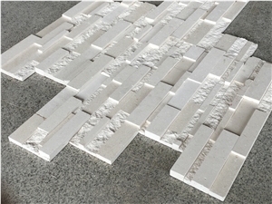 Factory New Design White Marble Natural Stone for Wall Cladding/Ledger Stone
