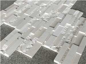 Factory New Design White Marble Natural Stone for Wall Cladding/Ledger Stone