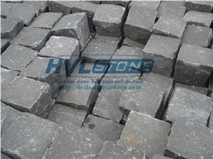 Grey Basalt Cube Stone, Pavers, Cobbles Stone