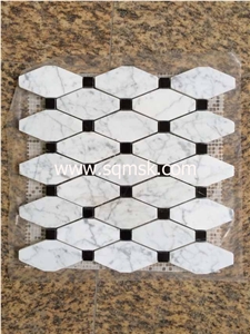 Bianca Carrara stone Mosaic tile,Bianco Carrare,Blanco ,Branco Bianca,White Carrara,White Carrera,,polish hexagon with black dot marble mosaic for Wall,Bathroom Floor Bianca Carrara stone Mosaic tile,Bianco Carrare,Blanco ,Branco Bianca,White Carrara,White Carrera,,polish hexagon with black dot marble mosaic for Wall,Bathroom Floor