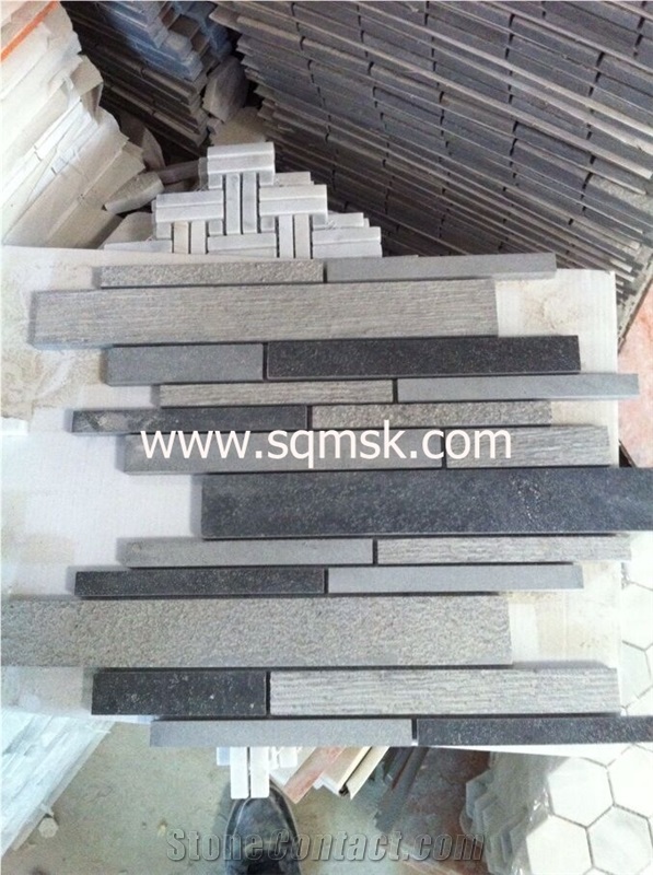 China Stone Mosaic Tile,Hainan Black Neimeng Black,Ebony Black Mongolia,Menggu Black,Menggu Hei,Mongo Basalt,Mongolia Black Brush,Sand Basalt Mosaic for Wall,Floor,Bathroom Interior Hotel Decoration
