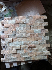 China Stone Mosaic Tile,Split Red Wanxia Red,Sunset Red,Wanxia Hong Split Face 25*50mm Marble Mosaic Chinese Marble for Wall,Floor,Interior,Bathroom, Decoration