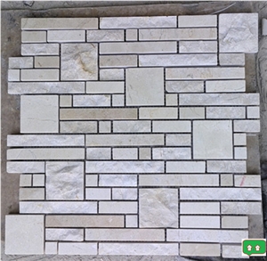 Crema Marfil Standard,Crema Marfil Ivory,Florido,Aitana, Semi Select, Select,Zafr, San Cristobal,C,Split Face 48*48mm Marble Mosaic for Wall,Background,Floor,Interior Decoration