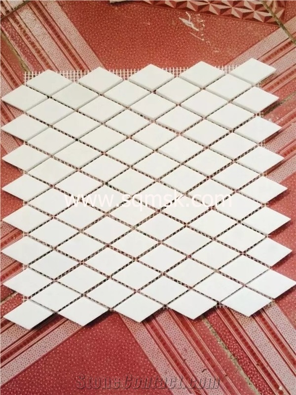Crystal White Stone mosaic tile thassos  White,White Of Thassos,Bianco Thassos,Thassos Limenas, Waterfall,Snow White Diamond 35*52mm Marble Mosaic for Wall,Floor,Interior