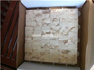 Ramsis Gold,stone mosaic tile culture stone,Sunny Yellow,Sunny Golden Marble,,,Sunny Medium,Light,Sunny Dark,Giallo Sunny Marble Split Face 25*50 Marble Mosaic for Wall,Floor,Bathroom,Interior