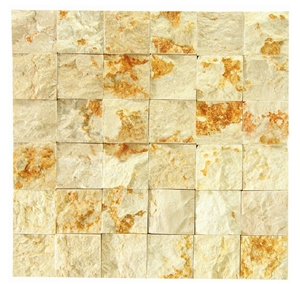 Sunny Golden Marble,Sunny Gold,Sunny Oro,Sunny Medium,Sunny Light,Sunny Dark,Giallo Sunny Marble,Giallo Ducale Split Face 50x50mm Marble Mosaic for Wall,Background,Interior,Bathroom