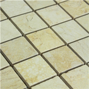 Sunny Marble Stone Mosaic Tile,Giallo Ducale,Giallo Egypto,Giallo Montagne,Giallo Sunny,Indigo Gold,Sahara Gold,Yellow Sahara Polish 15x15mm Marble Mosaic for Wall,Floor,Interior Bathroom