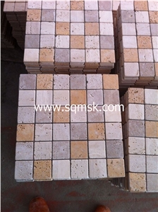 Turkey Stone Mosaic Travertine Mosaic Tile Light Travertine Mix Yellow Traverine and Noce Travertine Tumble 48*48mm Mosaic for Wall,Floor,Bathroom,Interior,Hotel,Restaurant Turkey Stone Mosaic Travertine Mosaic Tile Light Travertine Mix Yellow Traverine and Noce Travertine Tumble 48*48mm Mosaic for Wall,Floor,Bathroom,Interior,Hotel,Restaurant