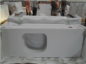 Pure White Quartz Stone Bath Top/Engineered Stone/Artificial Stone/Solid Surface Silestone Vanity Top