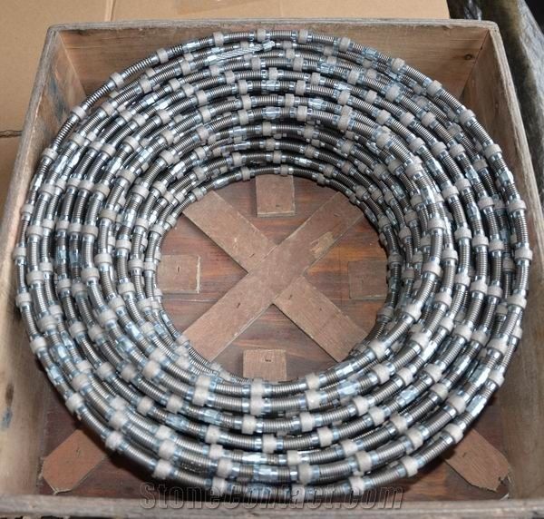 Spring Coated Diamond Wire Rope Saw For Stone Cutting