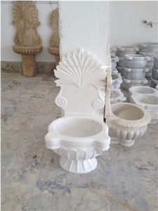 Afyon White Marble Turkish Hammam Kurna(Basin)
