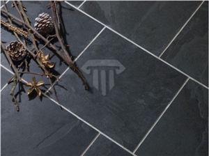 Brazilian Black Slate Riven Tiles