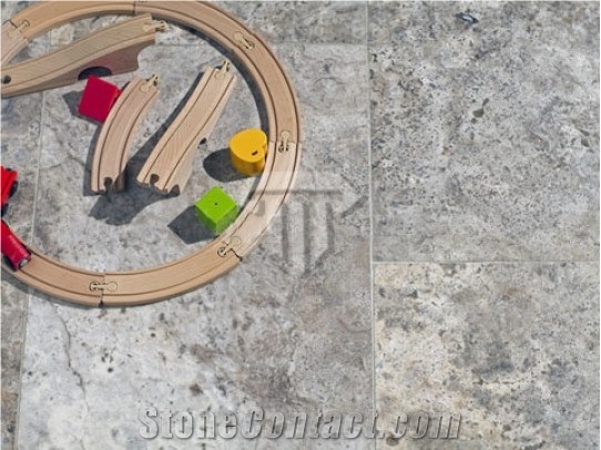 Silver Travertine Honed/Filled Tiles