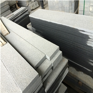 3cm Bush Hammered Granite Stair Riser/China Impala Black Granite Steps/Outdoor Granite Stair Treads