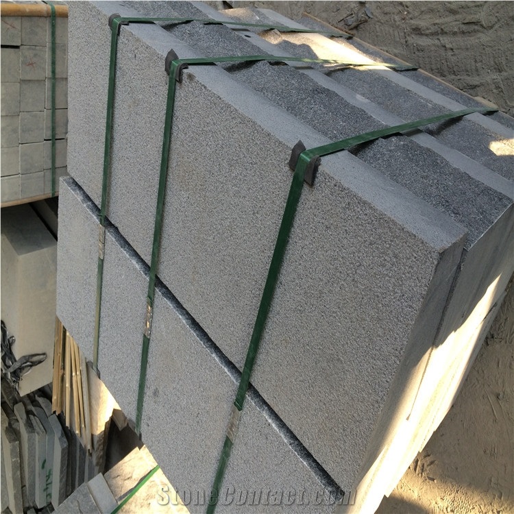 5cm G654 Bush Hammered Steps/Granite Srairs Treads/Padang Dark Granite Stair Riser