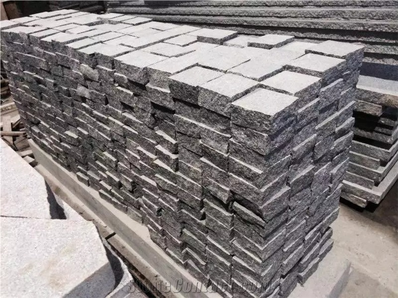 5cm G654 Machine Cut and Natural Surface Cobble Stone/Padang Dark Cube Stone/Impala Black Driveway Paving Stone/Sesame Black Walkway Pavers
