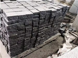 5cm G654 Machine Cut and Natural Surface Cobble Stone/Padang Dark Cube Stone/Impala Black Driveway Paving Stone/Sesame Black Walkway Pavers