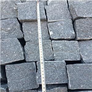 9cm G654 6 Natural Surface Granite Cube Stone/Impala Black Natural Granite Floor Covering/Sesame Black Natural Cube Stone/Padang Dark Natural Courtyard Road Pavers