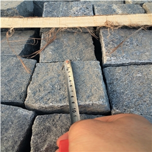 9cm G654 6 Natural Surface Granite Cube Stone/Impala Black Natural Granite Floor Covering/Sesame Black Natural Cube Stone/Padang Dark Natural Courtyard Road Pavers