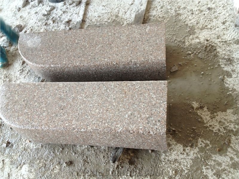 Flamed G648 Granite Kerbstones/Zhangpu Red Granite Kerb Stone